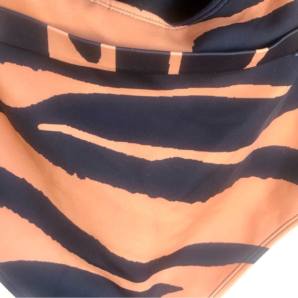 RIVER ISLAND RESORT Bow Halter Animal Print One Piece Swimsuit Size 14 - Picture 8 of 9